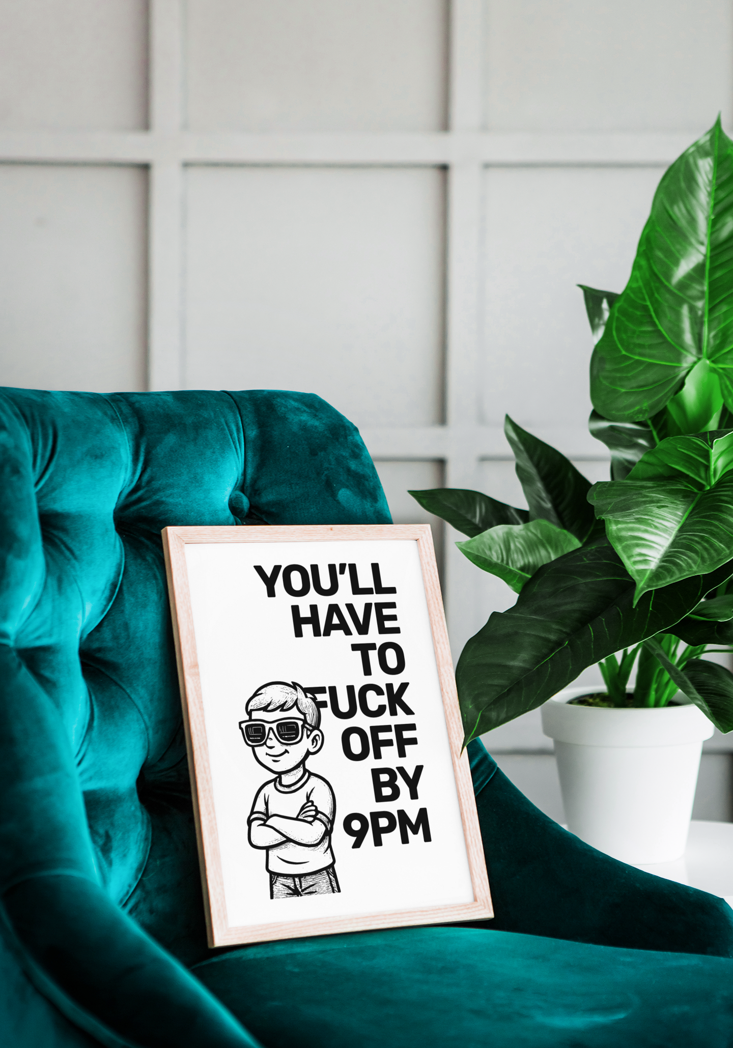 F**k Off By 9PM • White Background • DIGITAL DOWNLOAD