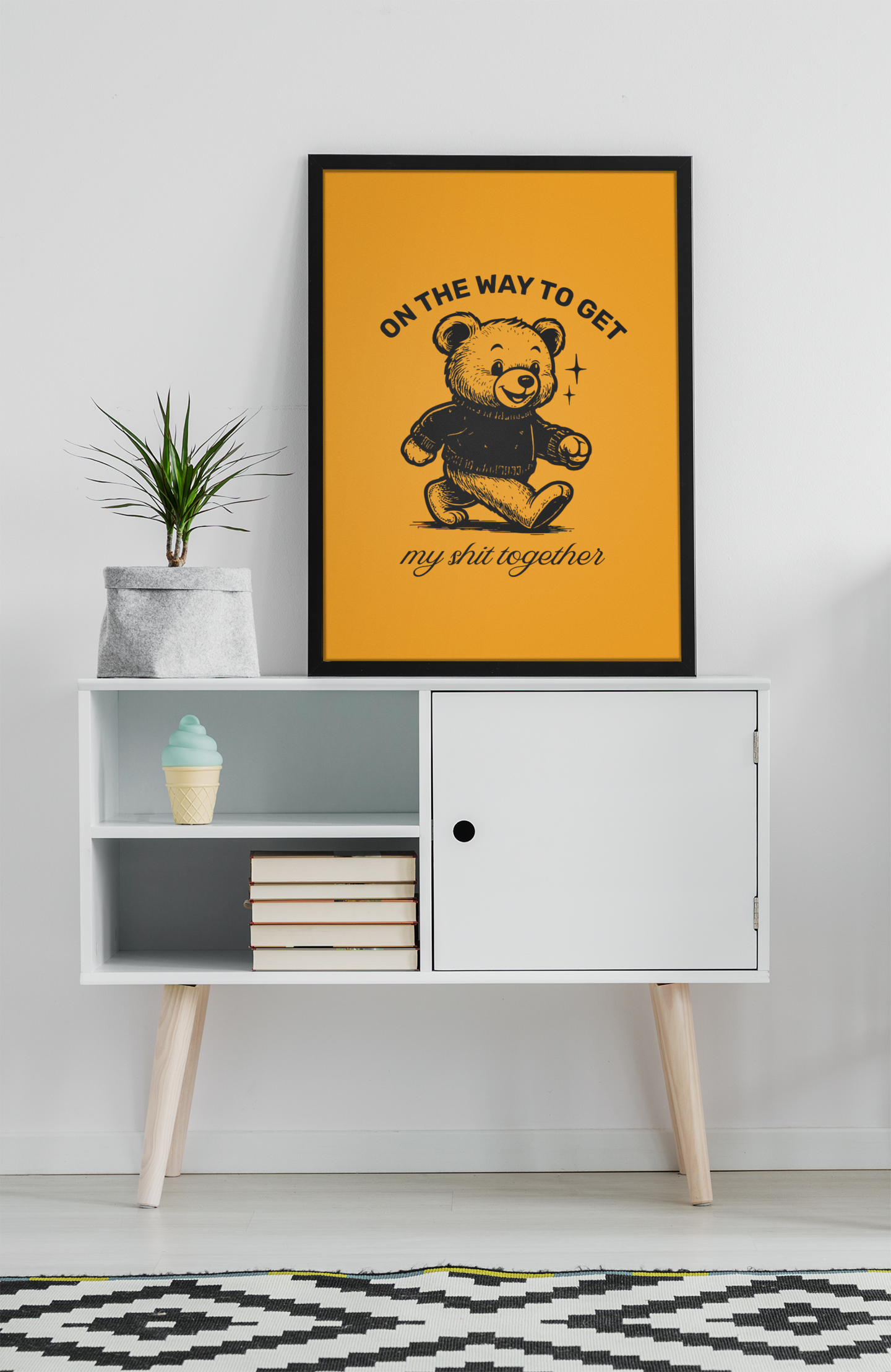 On My Way To Get My Sh*t Together • Orange Background • DIGITAL DOWNLOAD