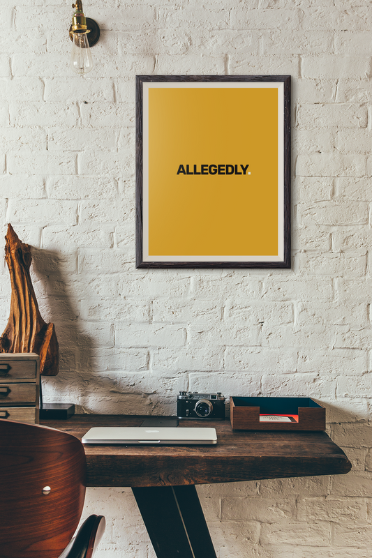 Allegedly • Orange Background • DIGITAL DOWNLOAD