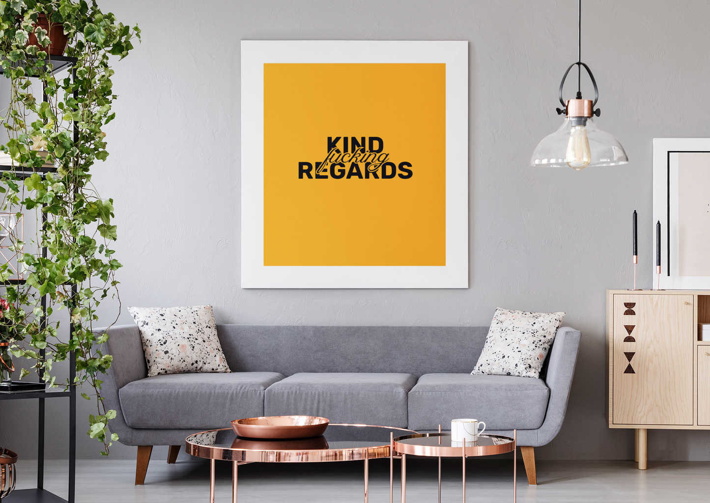 Kind F**king Regards • Orange Background • DIGITAL DOWNLOAD