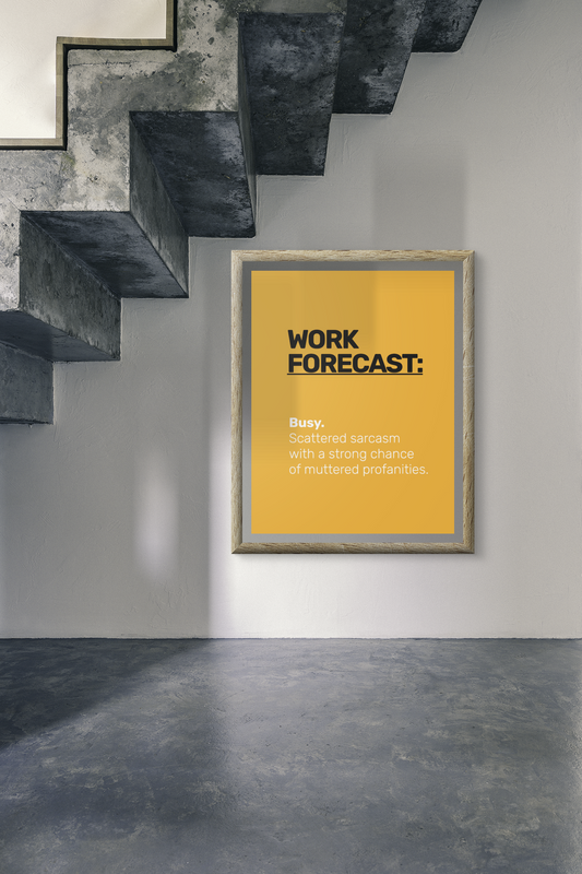 Work Forecast • Orange Background • DIGITAL DOWNLOAD