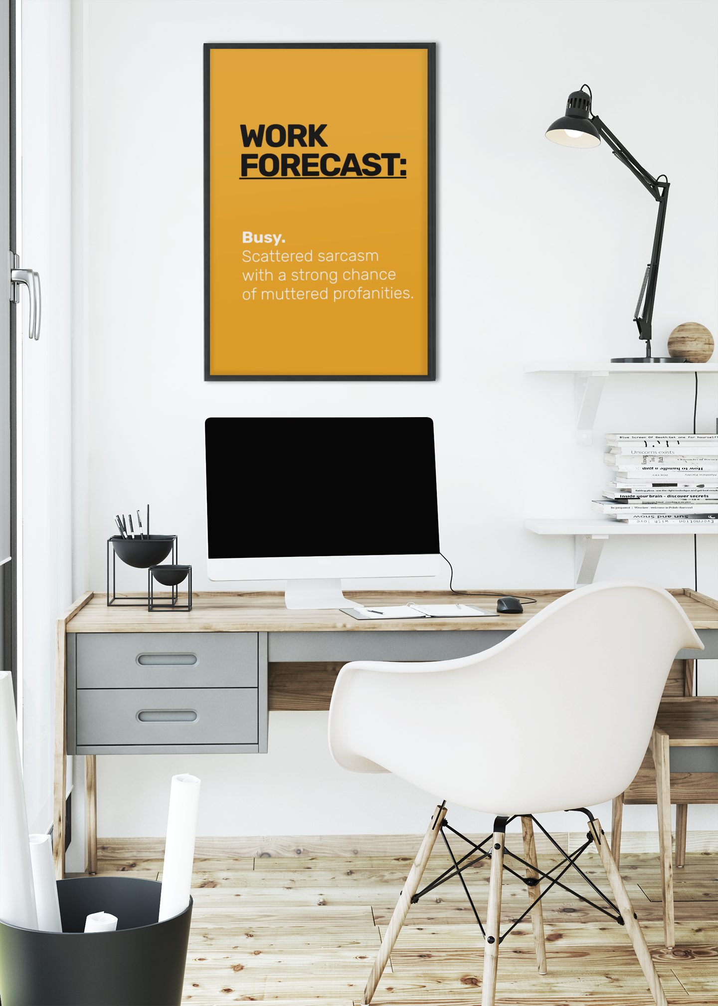 Work Forecast • Orange Background • DIGITAL DOWNLOAD