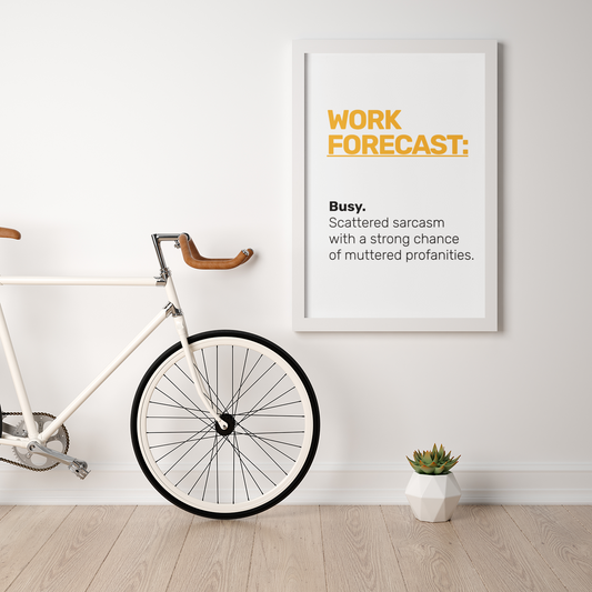 Work Forecast • White Background • DIGITAL DOWNLOAD