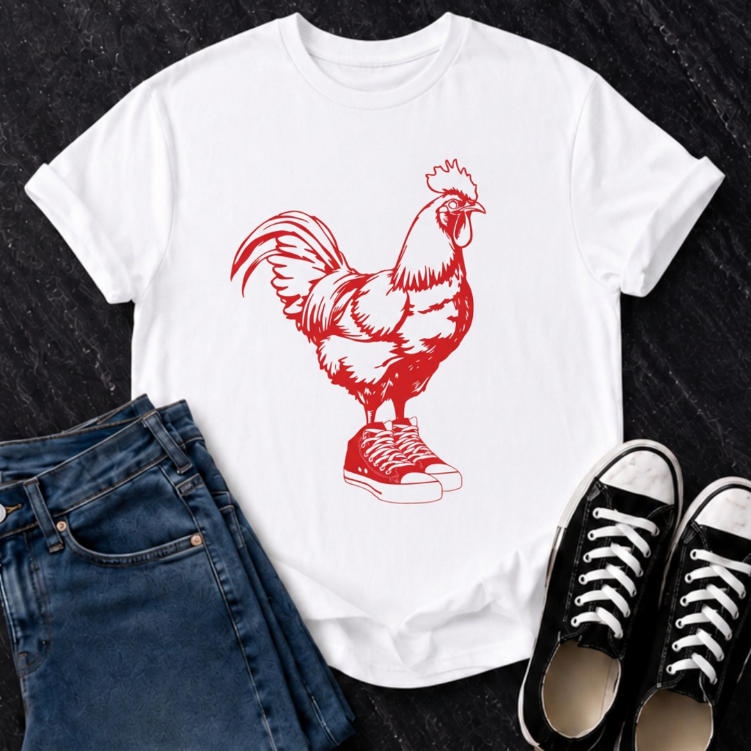 Rooster In Sneakers T-Shirt