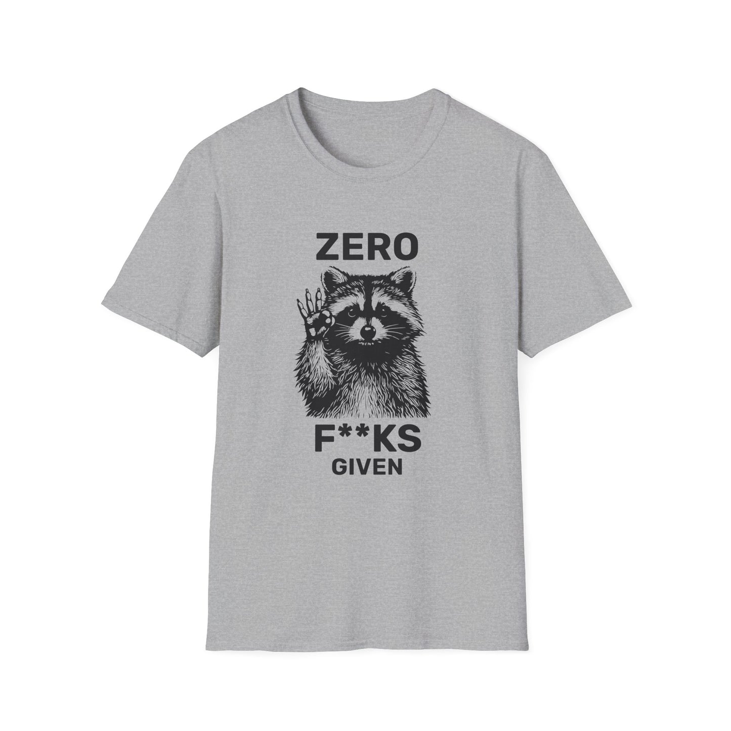 Zero F**ks Given • Premium Quality Unisex T-Shirt • Black Text