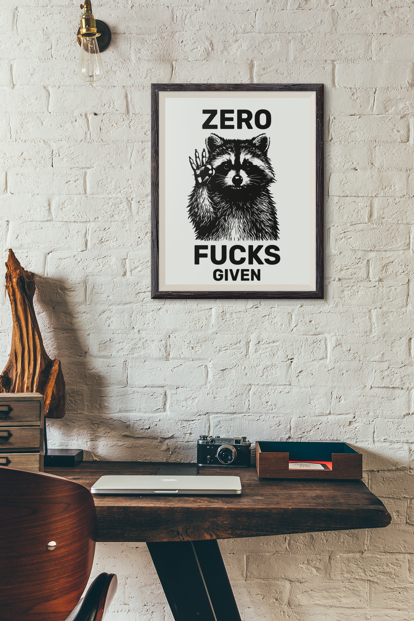 Zero F**cks Given • White Background • DIGITAL DOWNLOAD