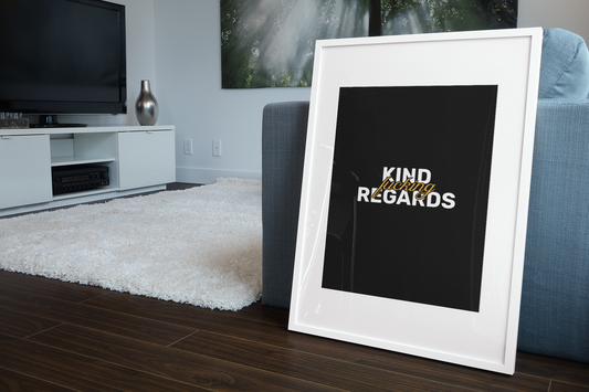Kind F**king Regards • Black Background • DIGITAL DOWNLOAD