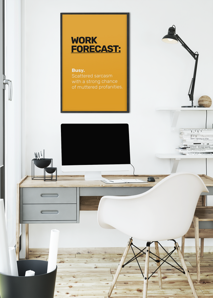 Work Forecast • Orange Background • DIGITAL DOWNLOAD