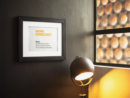 Work Forecast • White Background • DIGITAL DOWNLOAD